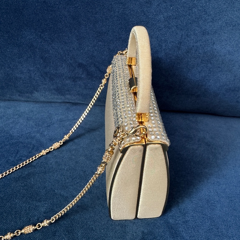 St. John Vintage‎ Mini top Handle Gold Evening Bag . - Picture 7 of 12